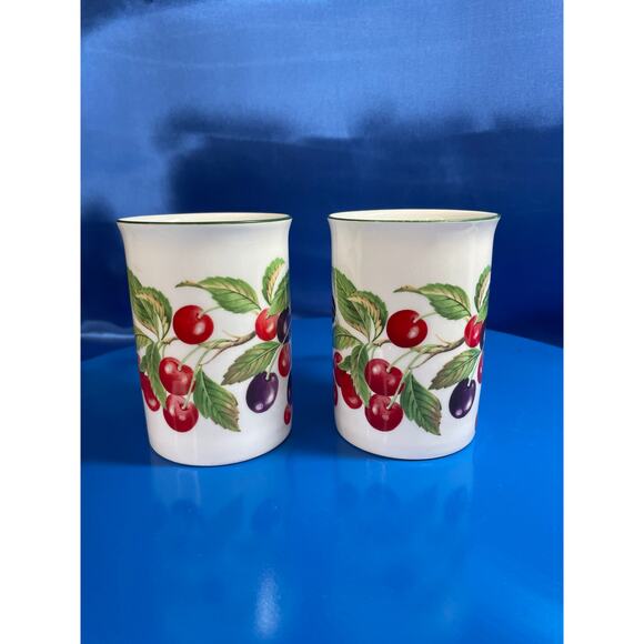 Lascelles Classic Collection Cherry Design Coffee Mugs Made in England - Picture 4 of 6